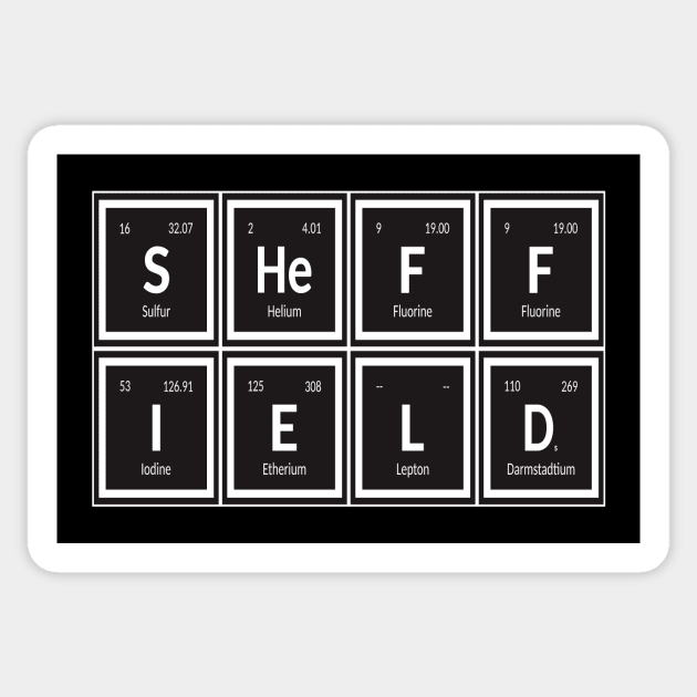 Sheffield | Periodic Table Sticker by Maozva-DSGN